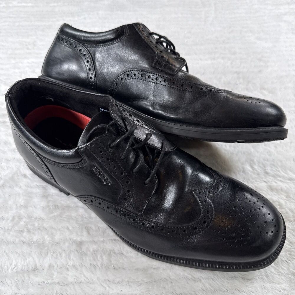 RockPort Lead The Pack Wingtip Oxford Men’s Shoes Water Proof Black Sz 11